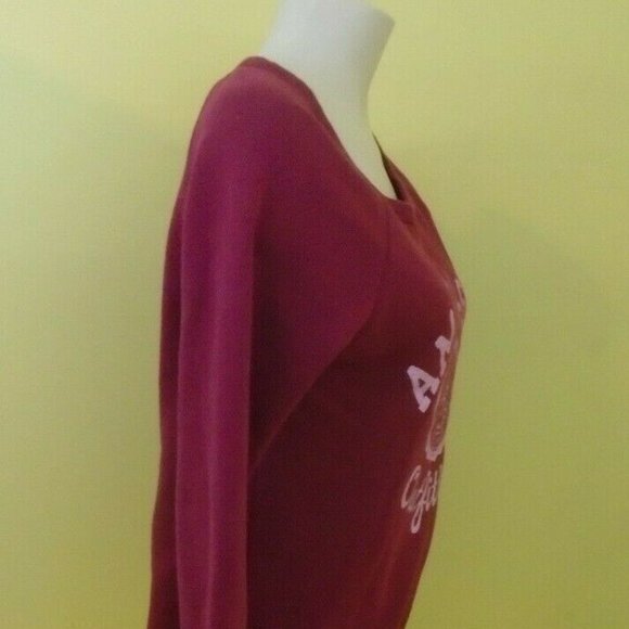 American Eagle Red Long Sleeve Scoop Neck Top - Picture 2 of 5